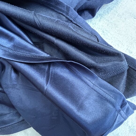 Andrée By Unit Womens Keyhole Neck Mini Shift Dress Medium Navy Zip Detail New - Picture 5 of 8